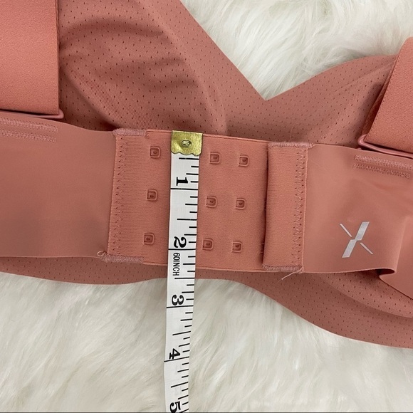 Knix Padded V-Neck Bra with Wide Straps, Size 2, in Color "Pink Ginger" - Picture 6 of 8